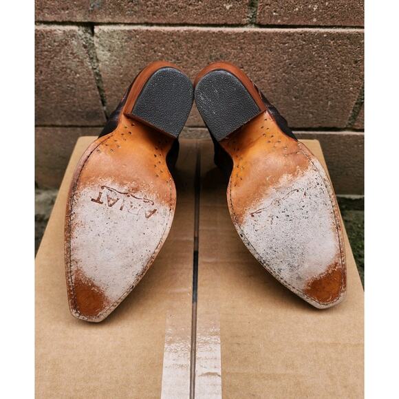 Ariat Dixon Brown Distressed Leather Ankle Cowboy Western Boots Womens Sz 7.5B - Picture 8 of 14